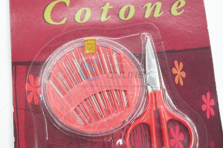 Wholesale low price sewing threads/scissor/buttons/needles/pins/tape measure/thimble set