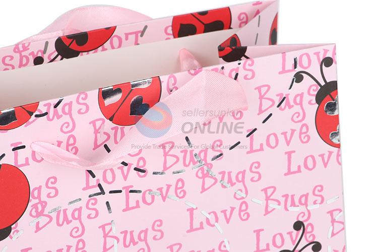 Cute Ladybird Printed Gilding Gift Bag/Paper Packing Bag for Sale