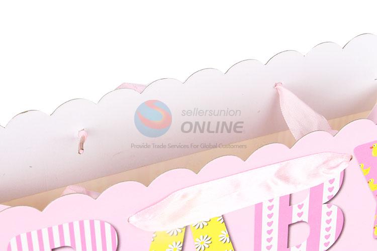 High Quality Pink Gift Bag/Paper Packing Bag for Baby