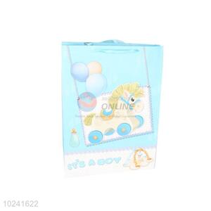 Promotional Wholesale Blue Gift Bag/Paper Packing Bag for Baby