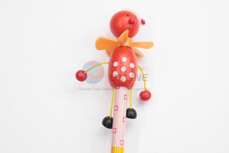 Eco-friendly Wood Stationery Pencil with Cartoon Toy Head