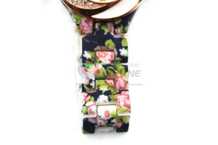 Great Flower Pattern Wrist Watch for Sale