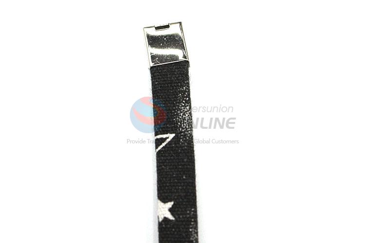 Popular Black Wrist Watch with Leathern Watchband for Sale