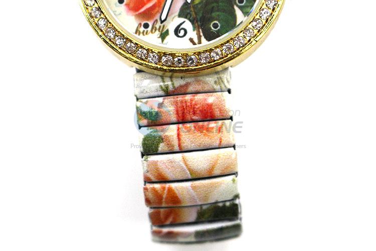 Promotional Flower Pattern Wrist Watch for Sale