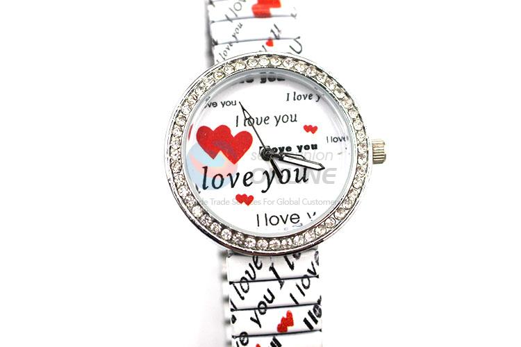 Beautiful Red Heart Printed Wrist Watch for Sale