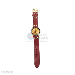 Promotional Wholesale Wrist Watch with Leathern Watchband for Sale