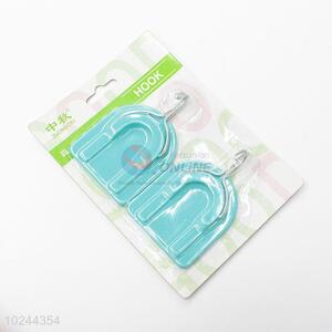 Personalized Blue Color 2 Pcs Plastic Strong Adhesive Hook