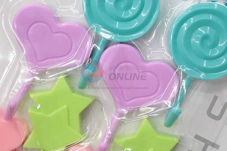 Latest Design Cute Shaped 8 Pcs Plastic Sticky Hook