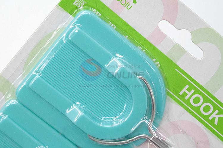 Personalized Blue Color 2 Pcs Plastic Strong Adhesive Hook