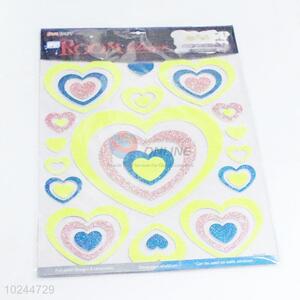 Popular loving heart noctilucent mural decals/wall sticker