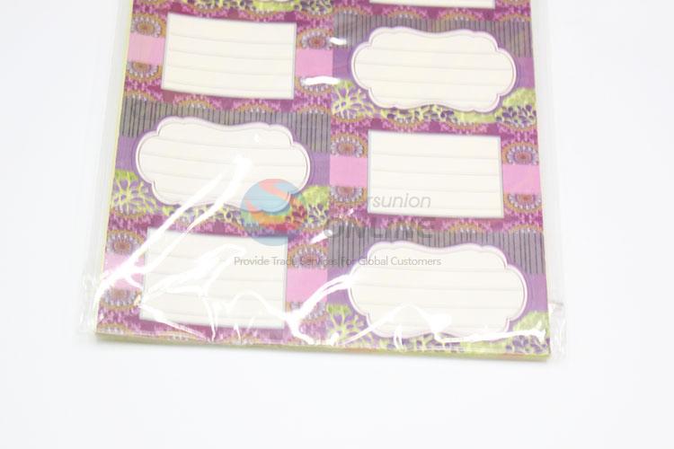 Purple Color Promotional Custom Adhesive Labels Stickers