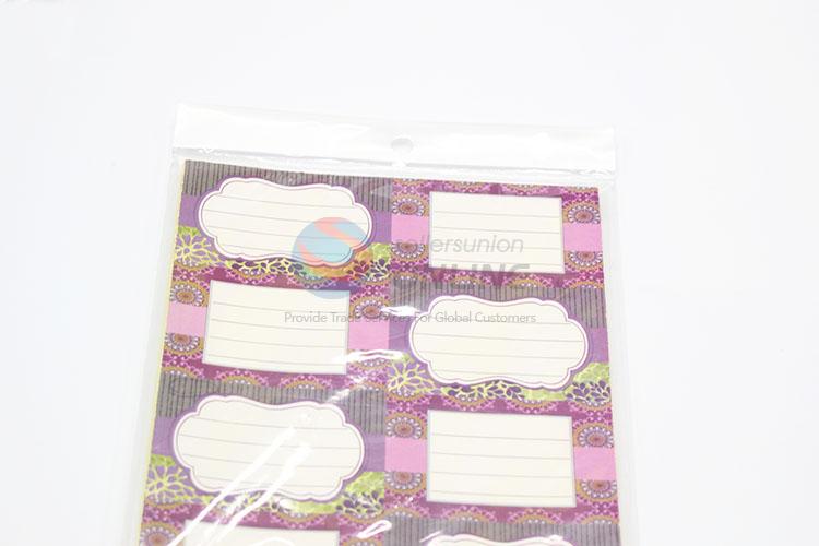 Purple Color Promotional Custom Stamping Foil Adhesive Labels Stickers