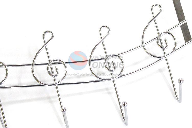 Custom Wall-Mounted Notes Shape 5 Hook Metal Coat Hooks