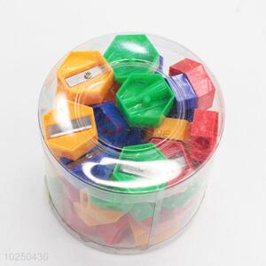 Hexagonal Shape Multi-color Plastic Pencil Sharpener