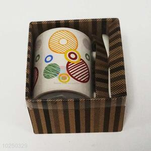 Hot selling wholesale price printing ceramic coffee cup with spoon