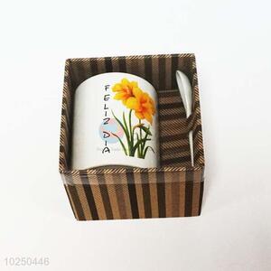 New fashion high quality ceramic cup with spoon