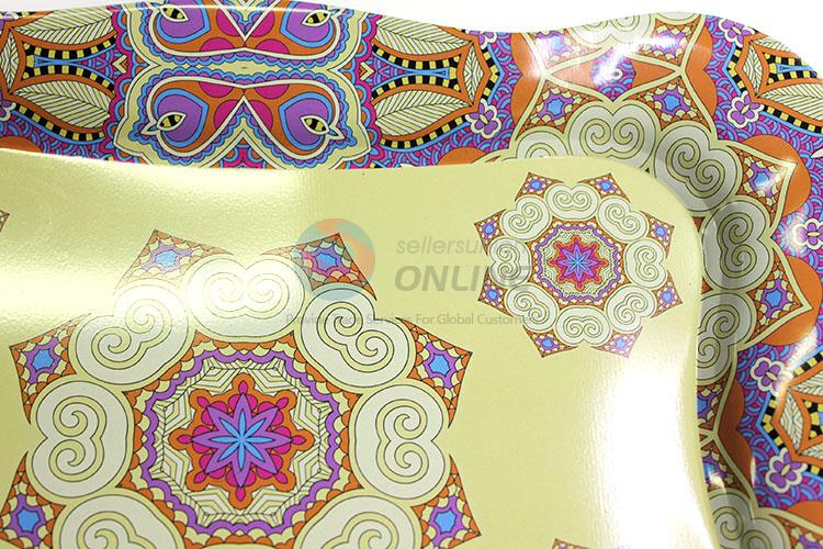 Wholesale Colorful Restaurant Metal Dinner Flat Plate