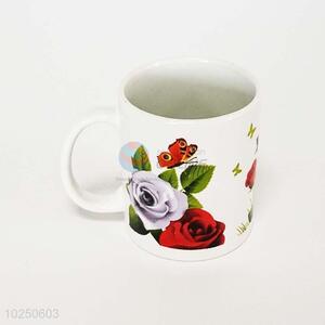 Rose Pattern Ceramic Cup/Mug Cup/Coffee Cup