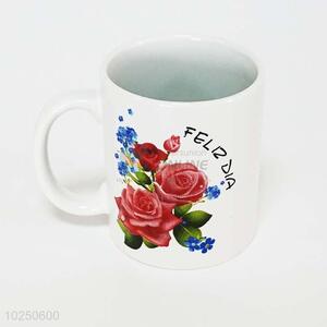 Rose Pattern Ceramic Cup/Mug Cup/Coffee Cup