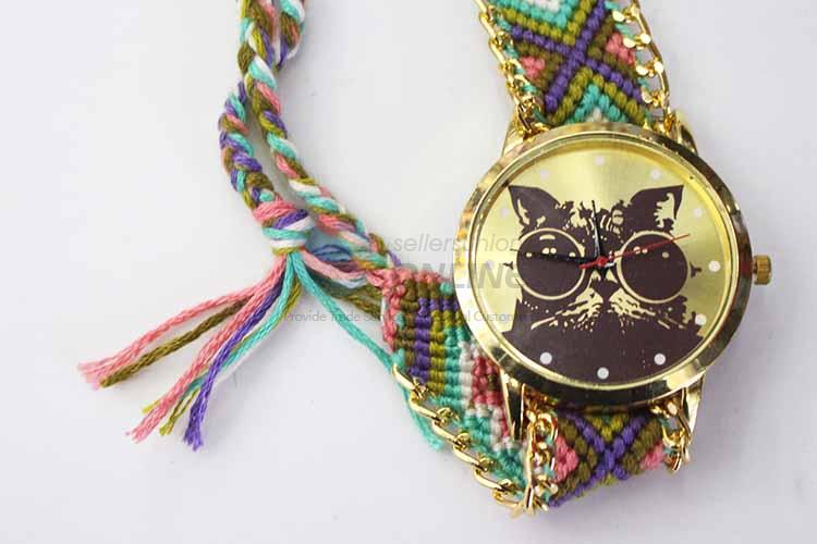 Owl Pattern Casual Bracele Watch For Girls/Fashion Quartz Wristwatch