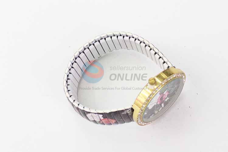 Flower Casual Bracele Watch For Girls/Fashion Quartz Wristwatch with Rhinestone