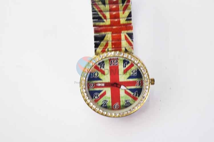 Flag Pattern Casual Bracele Watch For Girls/Fashion Quartz Wristwatch