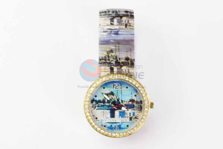 Wholesale Casual Bracele Watch For Girls/Fashion Quartz Wristwatch with Rhinestone