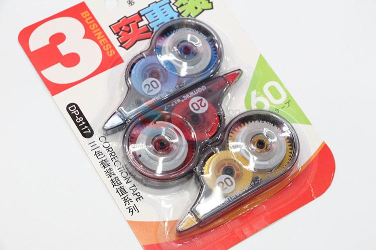 Competitive Price 3pc Eco-Friendly Correction Tape Set for Students