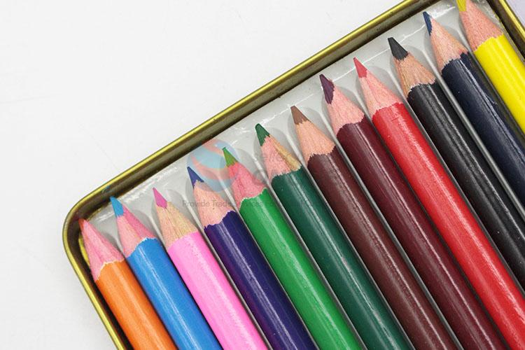 Hot Sales Promotional Printed Cheap 12 Colors Colour Pencil for School