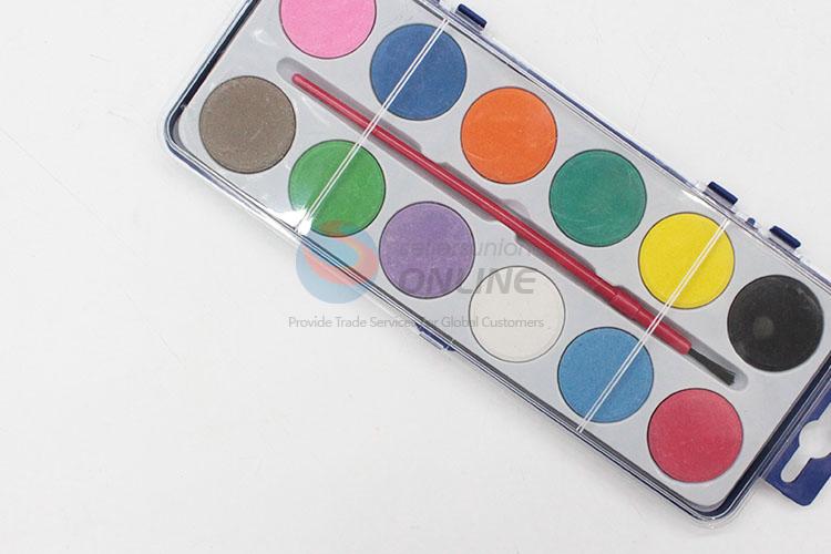 12 Saturated Colors Solid Water Color Tablet Set Pigments Gouache Paints