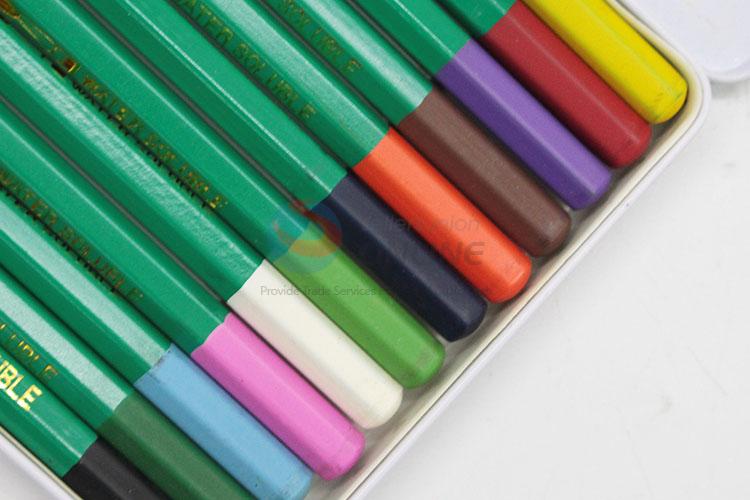 Factory Direct 12 Colors Wooden Colour Pencil in Iron Box