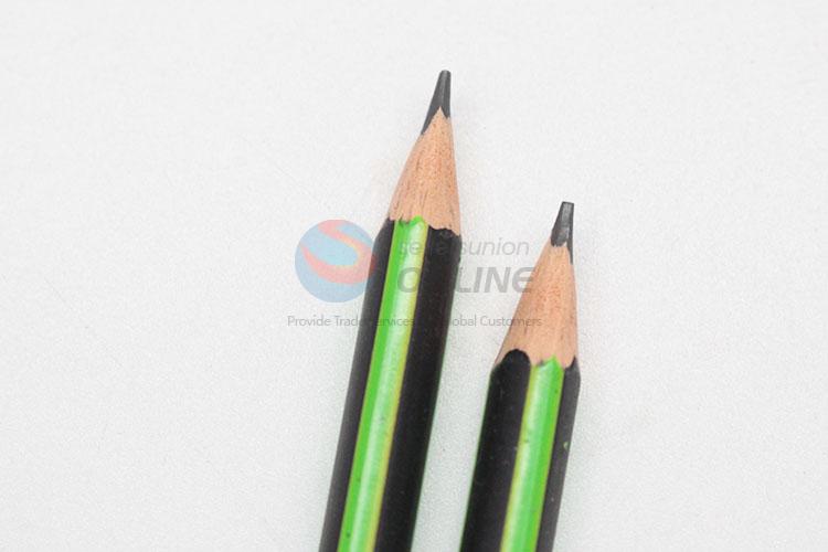 Top Quality Green Striped Drawing Sketching Pencil Wooden Pencil