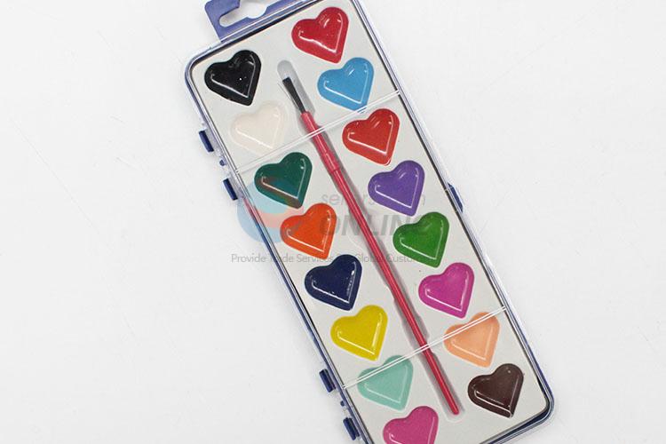 New Advertising Heart Shaped 16 Water Color Pigment Set