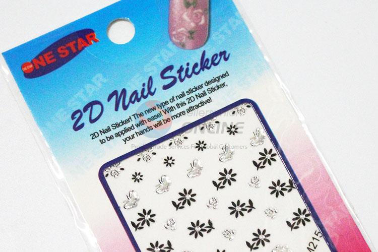 Cute low price best sales flower shape nail sticker