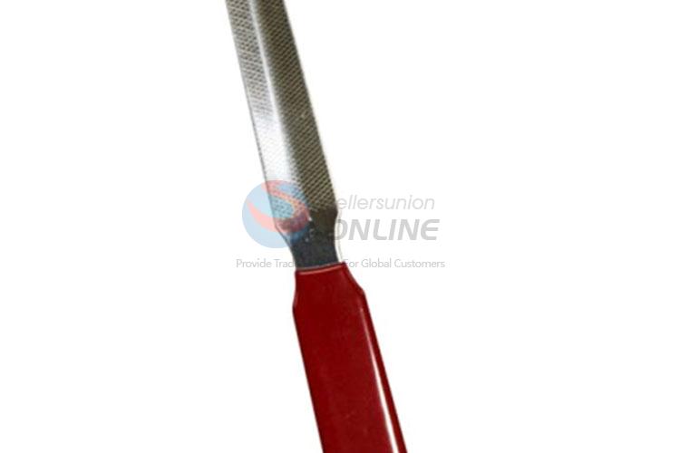 Red Plastic Handle Stainless Steel Nail File