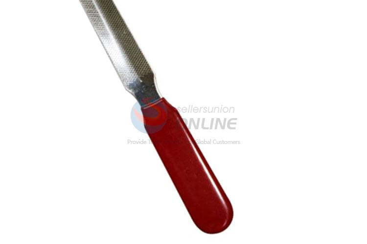 Red Plastic Handle Stainless Steel Nail File