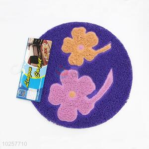 Round Shape Flower Pattern PVC Carpet Door Mat