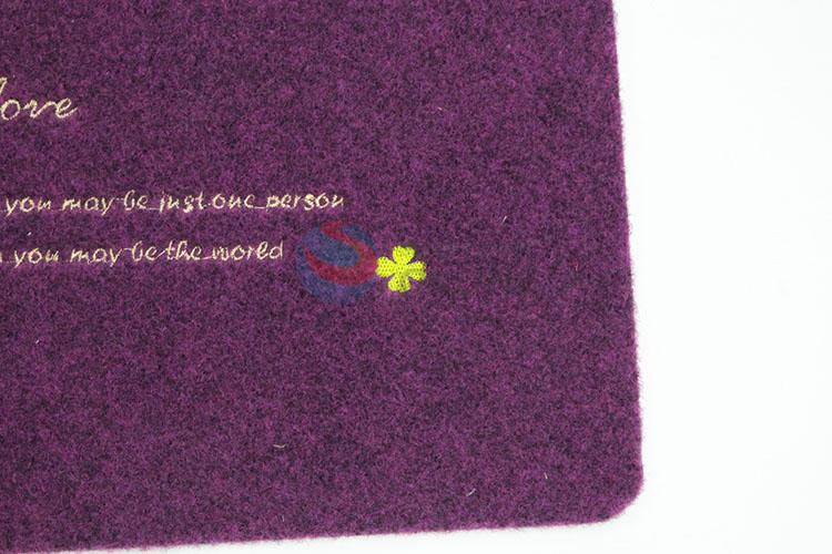 High Quality Simple Design Purple Floor Mat Non-Slip Door Mat