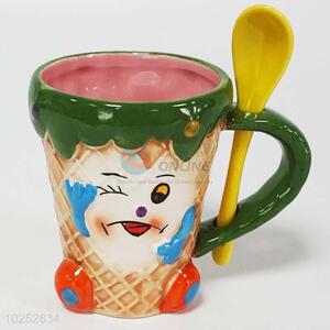 Normal best low price ceramic cup with spoon