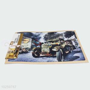 Vintage Car Pattern Decorative Non-slip Front Floor Mat/Rectangular Door Mat