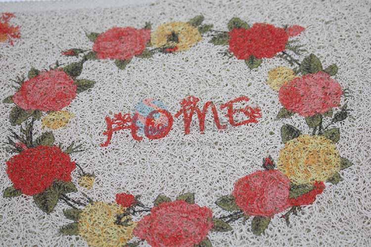 Rose Pattern Decorative Non-slip Front Floor Mat/Door Mat