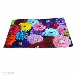 Flower Pattern Decorative Non-slip Front Floor Mat/Rectangular Door Mat