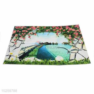 View Pattern Decorative Non-slip Front Floor Mat/Rectangular Door Mat