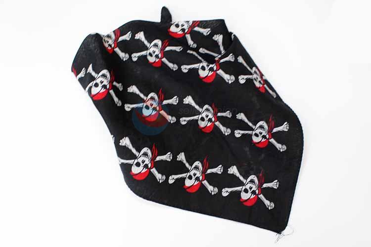 Pirate Pattern 100% Cotton Printing Head Kerchief Square Bandana