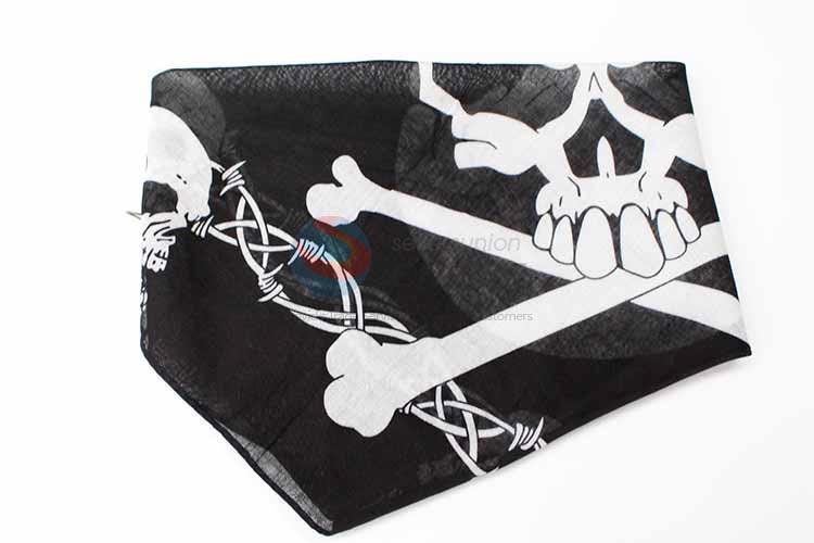 Skull Pattern 100% Cotton Printing Head Kerchief Square Bandana