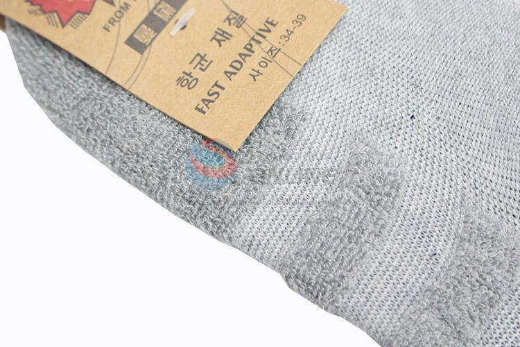 High quality non-slip gray summer ankle socks