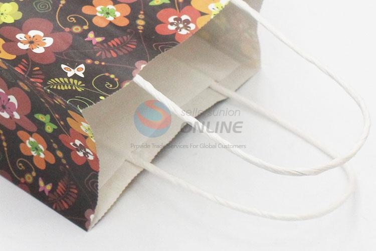 Cute low price best sales flowers kraft paper gift bag