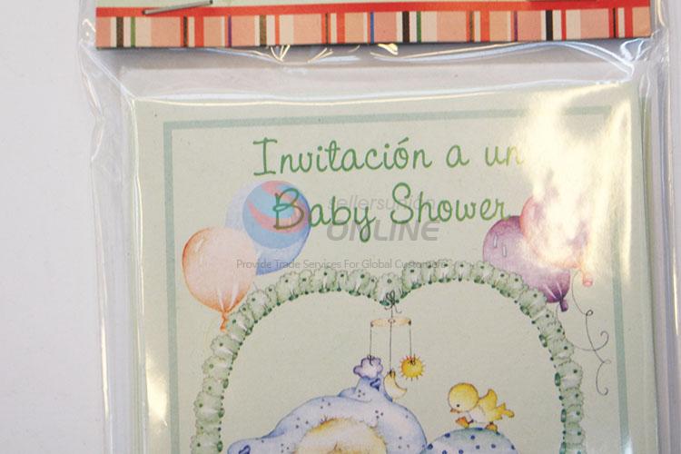 Top Quality Literary Baby Pattern Greeting Card/Birthday Gift Card