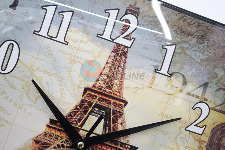 Modern The Eiffel Tower Printed Wall Clock