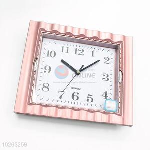 Fashion Pink Color Square Wall Clock